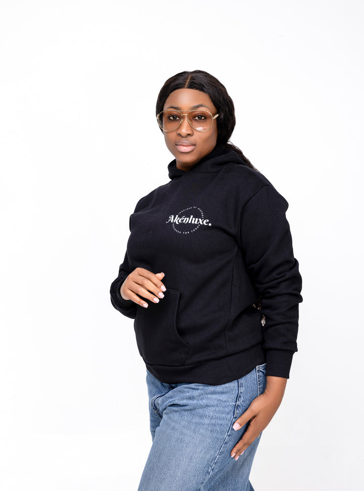 AkénLuxe Insignia Hoodie || Black