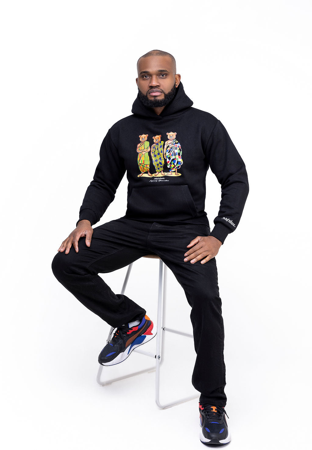 AkénLuxe Kente Bear Hoodie - AkénLuxe