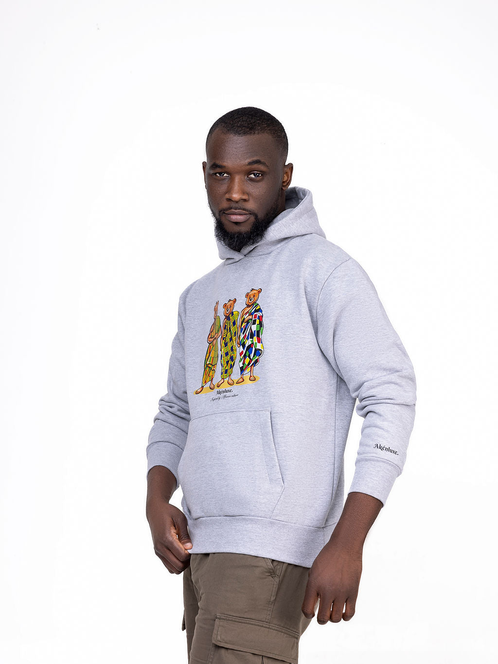 AkénLuxe Kente Bear Hoodie - AkénLuxe