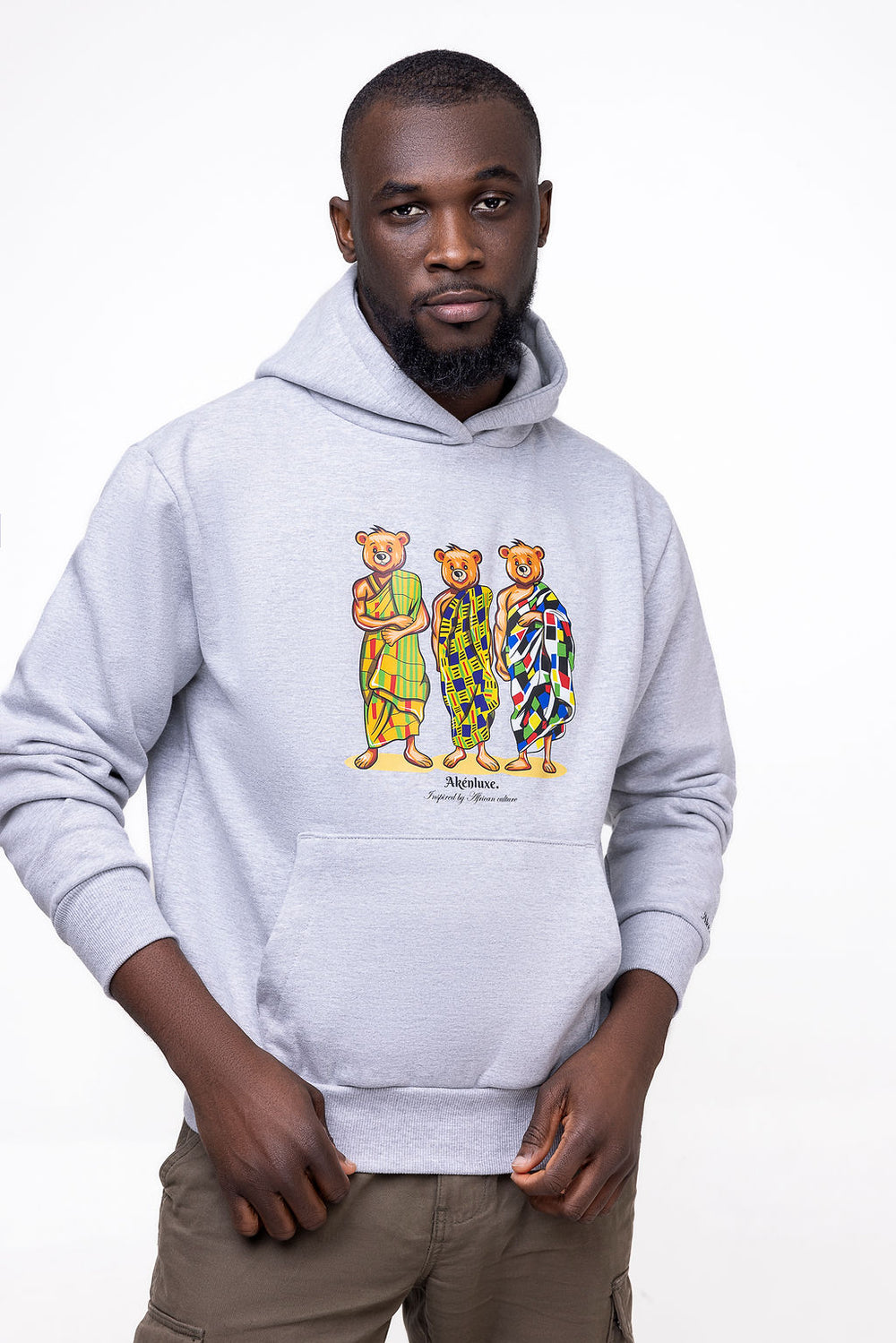 AkénLuxe Kente Bear Hoodie - AkénLuxe