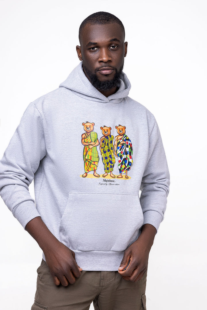 AkénLuxe Kente Bear Hoodie - AkénLuxe
