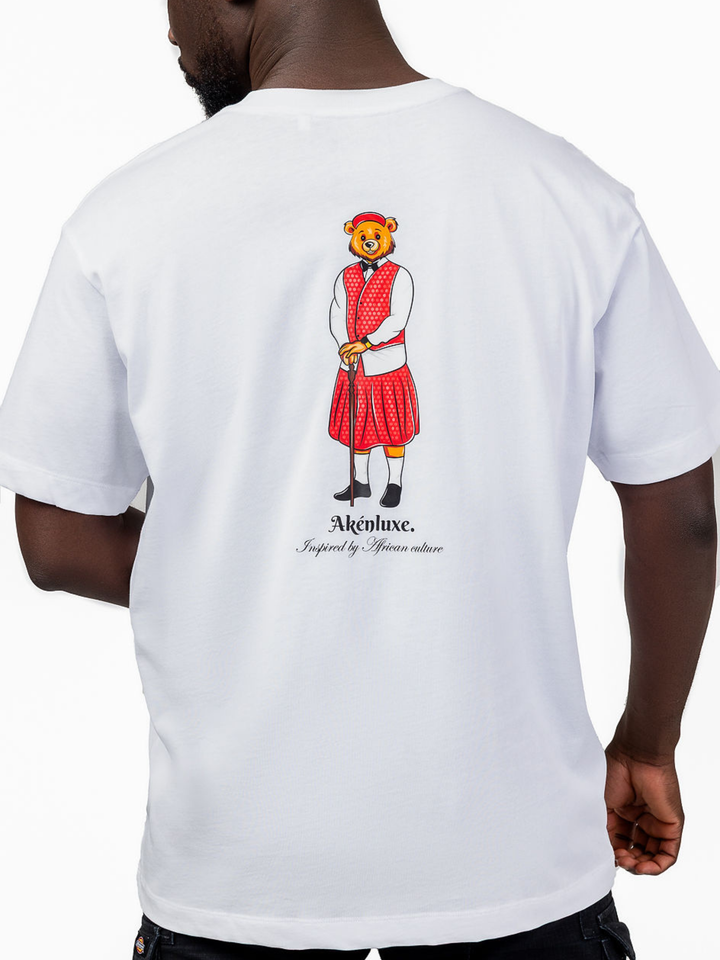 AkénLuxe Lozi Bear T-Shirt | White