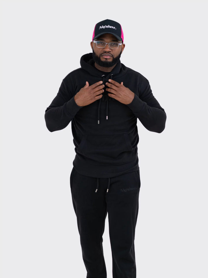 AkénLuxe Premium Soft-Touch Logo Hoodie - AkénLuxe