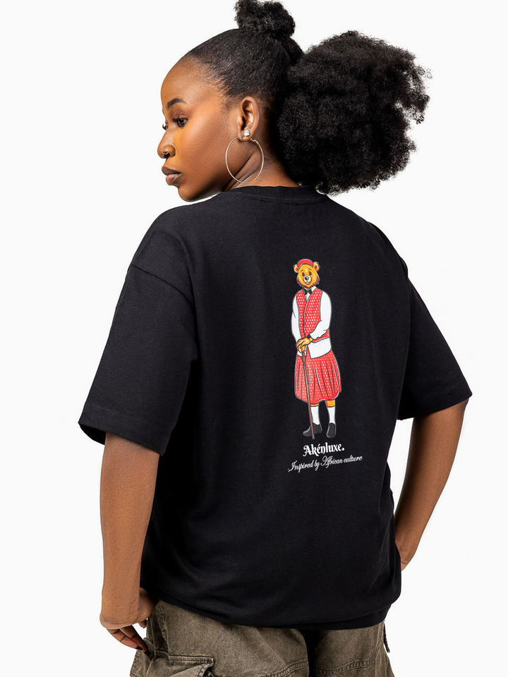 AkénLuxe Lozi Bear T-Shirt | Black