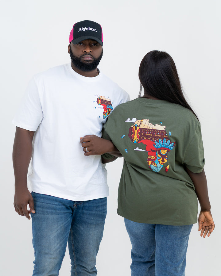 AkénLuxe Oversized Map Of Africa T-Shirt - AkénLuxe