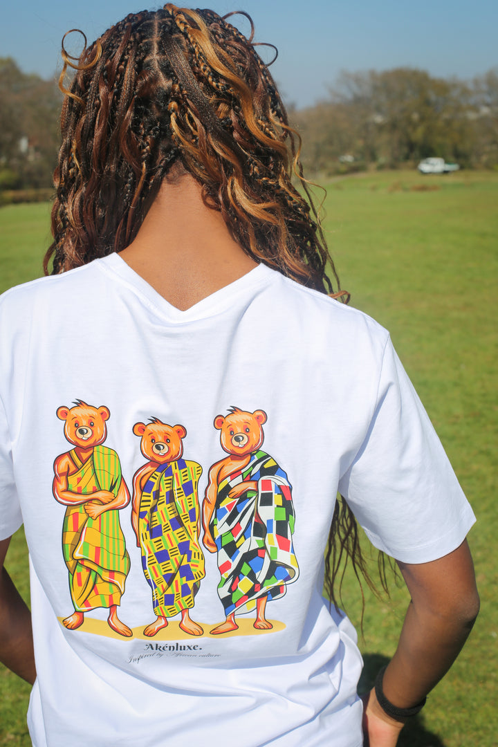 AkénLuxe Kente Bear T-Shirt - AkénLuxe