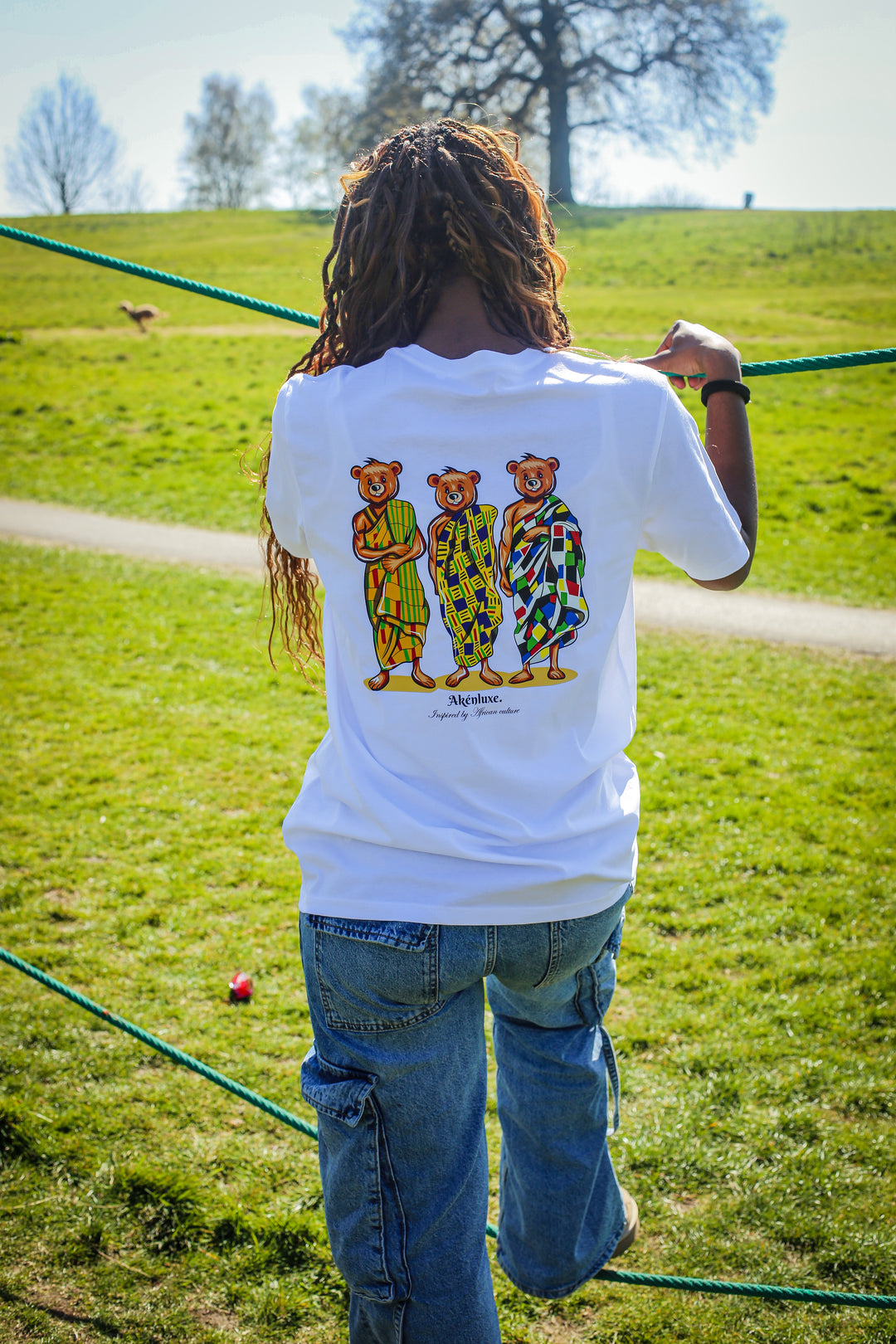 AkénLuxe Kente Bear T-Shirt - AkénLuxe
