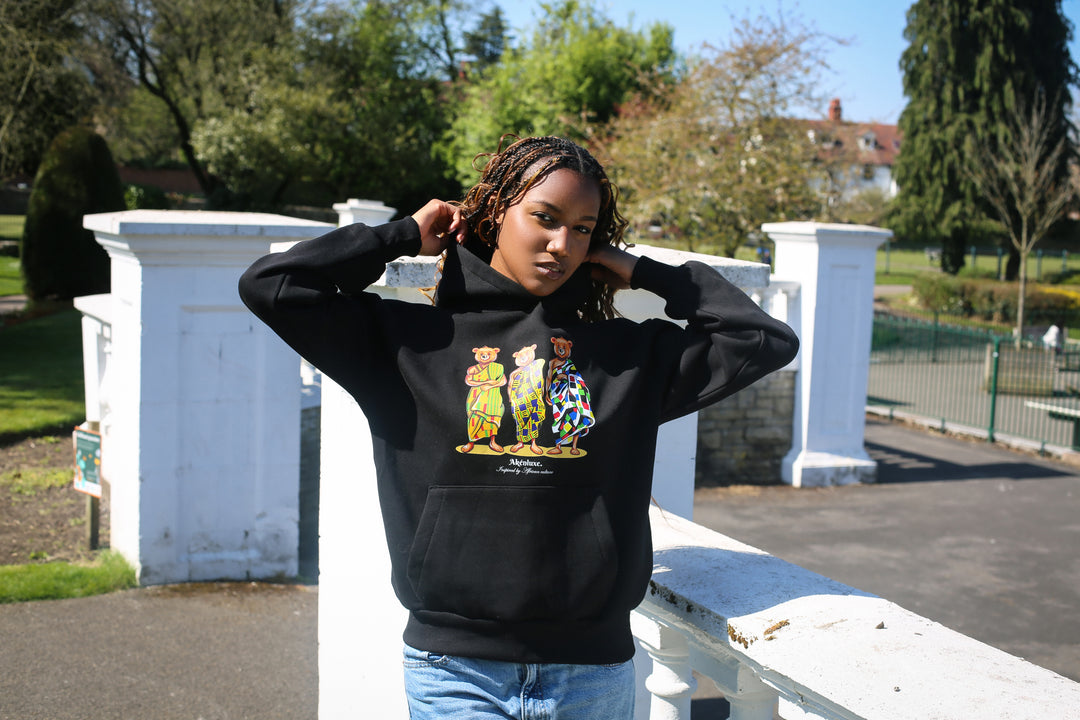 AkénLuxe Kente Bear Hoodie - AkénLuxe