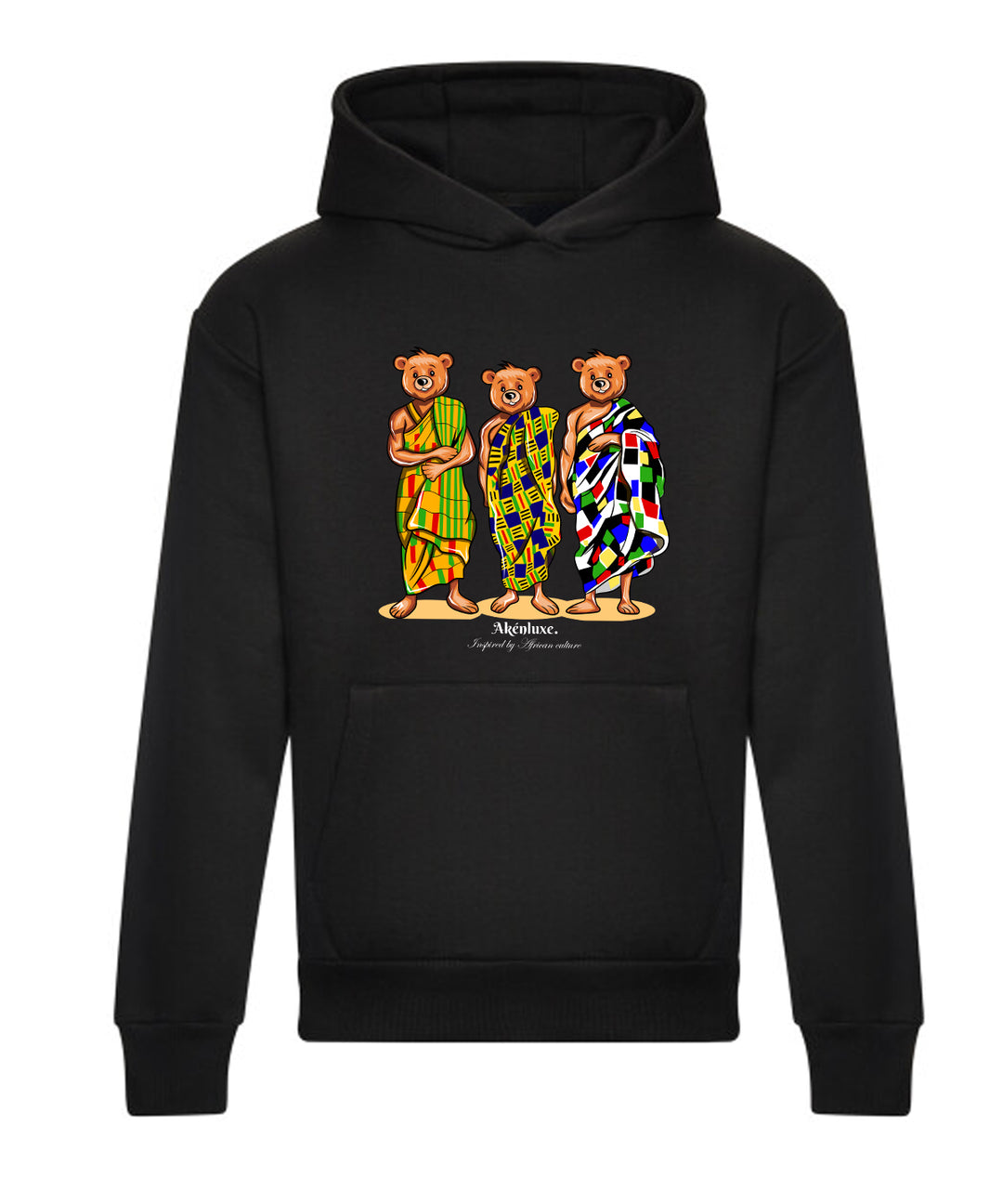 AkénLuxe Kente Bear Hoodie - AkénLuxe
