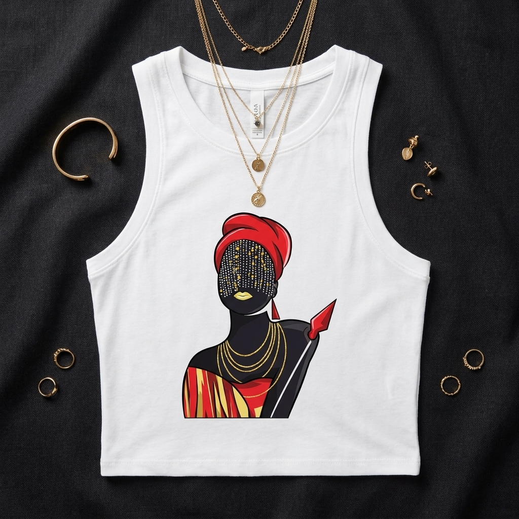 Faramadé Ladies Micro Rib Racer Tank Top White